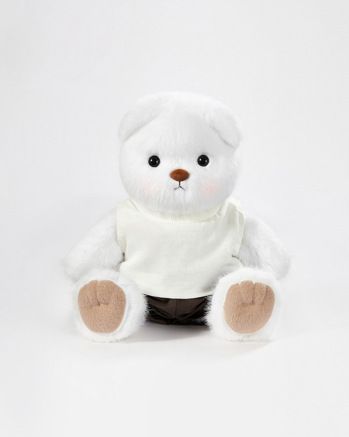 Teddy Bear & Casual White Vest Set - 12 Inches