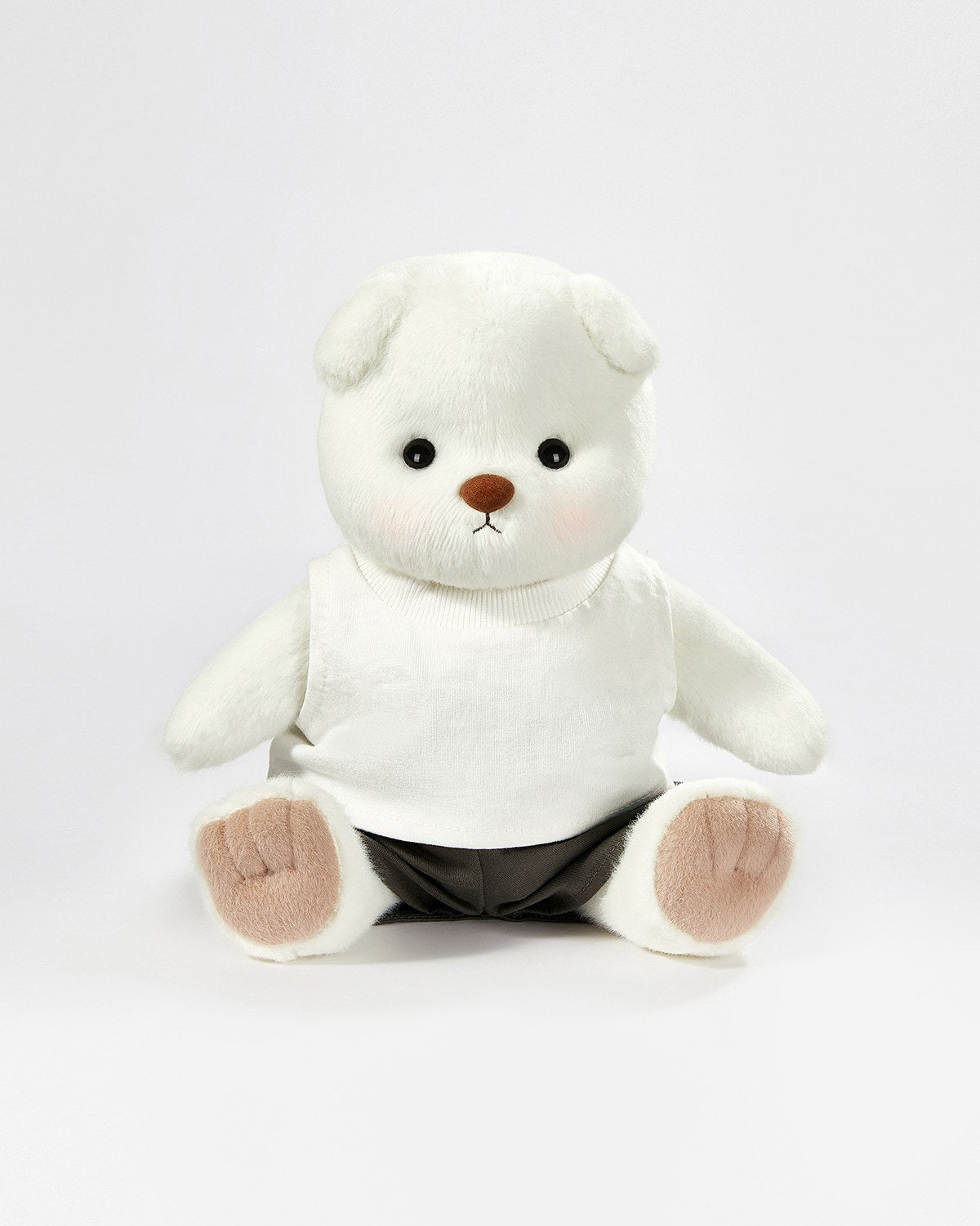 Teddy Bear & Casual White Vest Set - 12 Inches