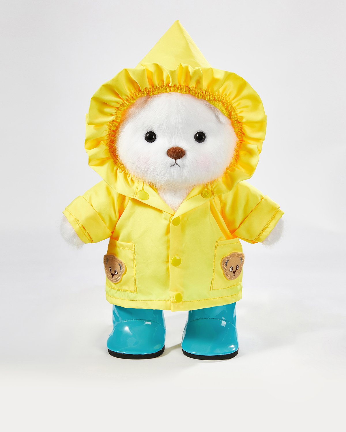 Teddy Bear & Yellow Raincoat Set - 12 Inches