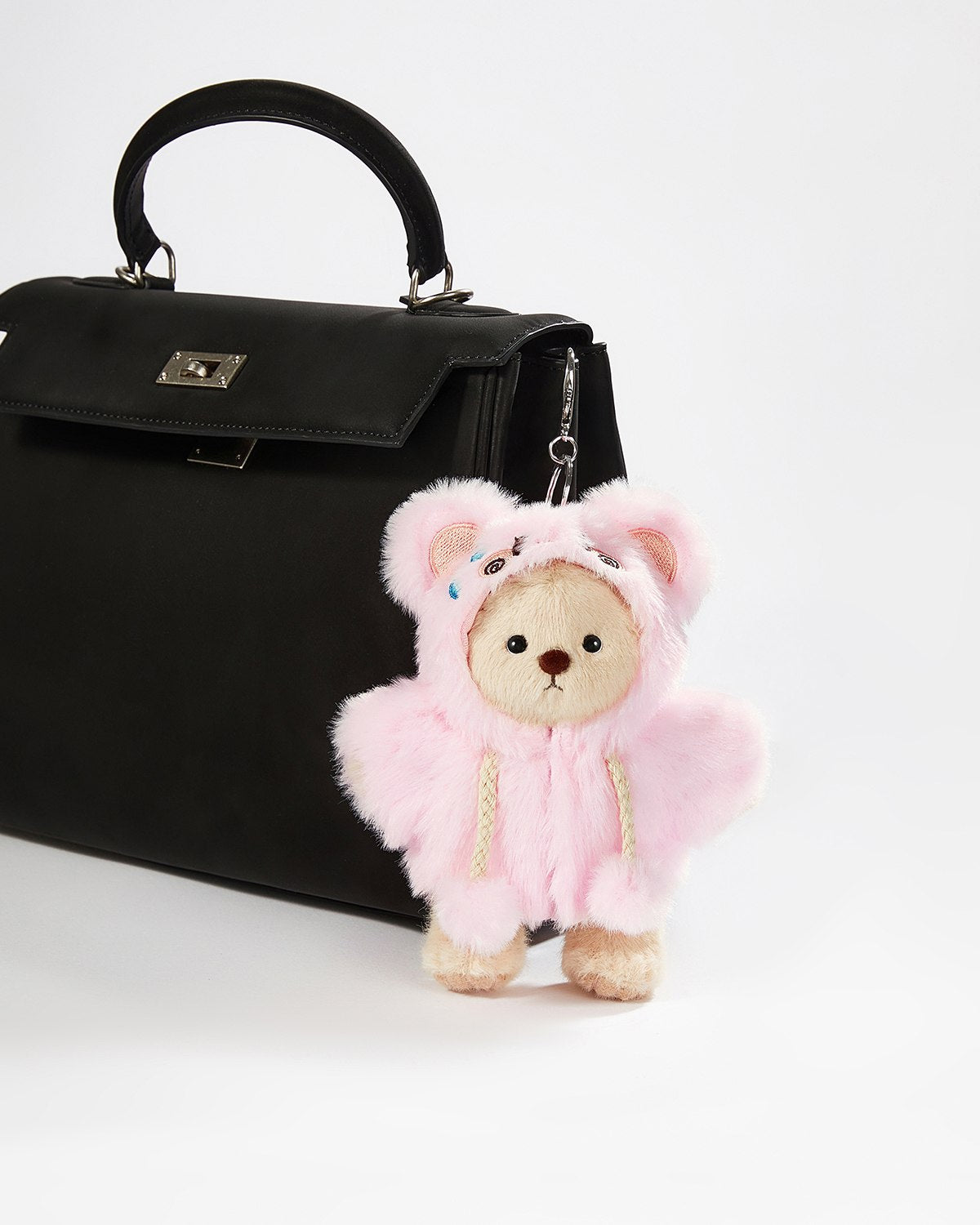 Teddy Bear & Fluffy Pink Rabbit Jumpsuit - 6 Inches