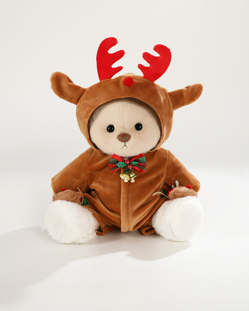 Teddy Bear & Christmas Reindeer Jumpsuit - 12 Inch