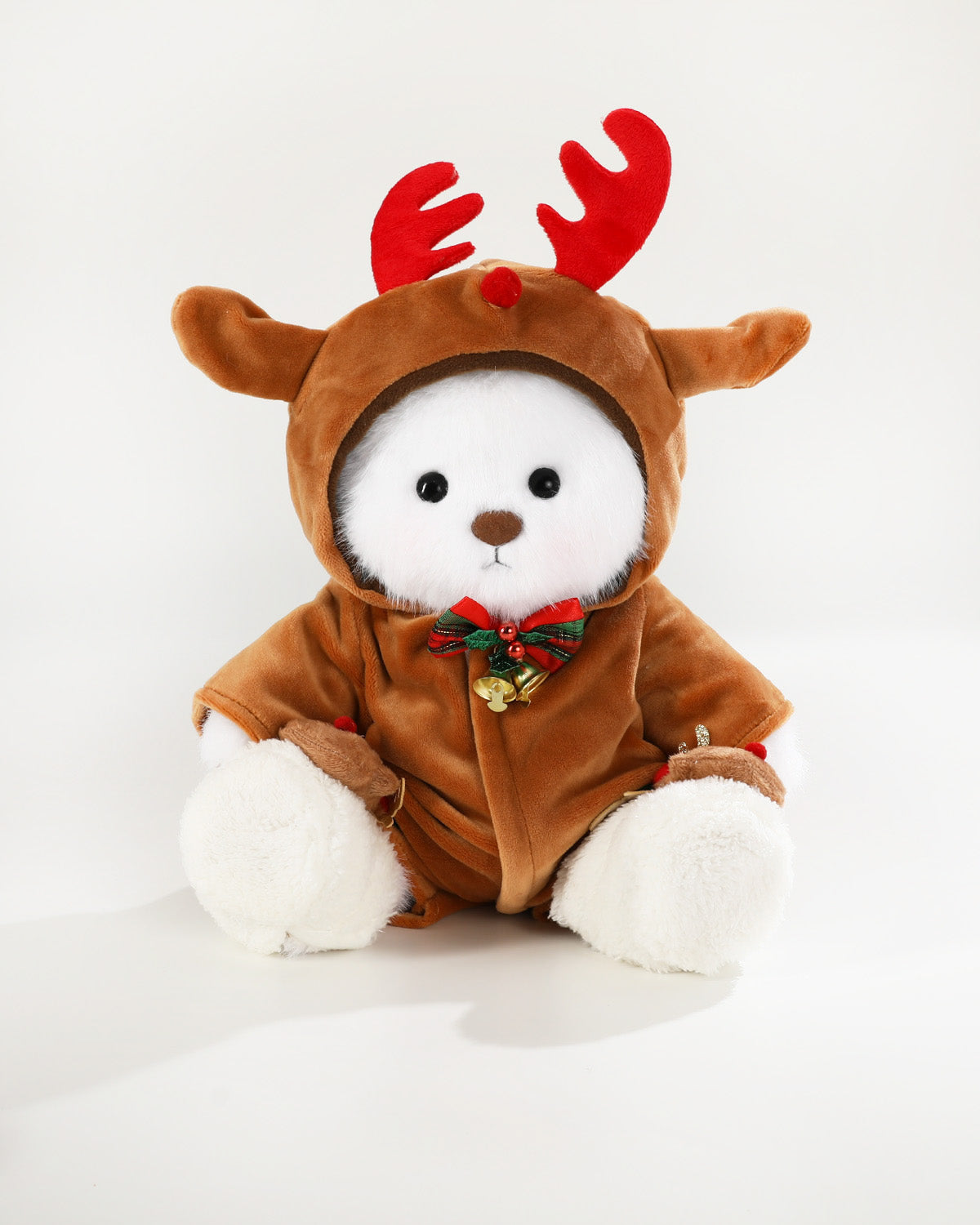 Teddy Bear & Christmas Reindeer Jumpsuit - 12 Inch