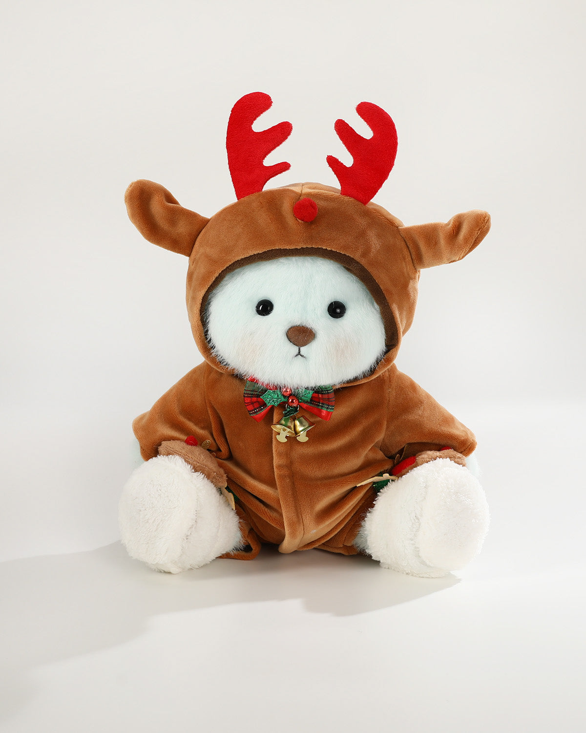 Teddy Bear & Christmas Reindeer Jumpsuit - 12 Inch