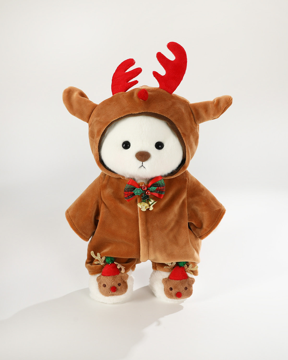 Teddy Bear & Christmas Reindeer Jumpsuit - 12 Inch