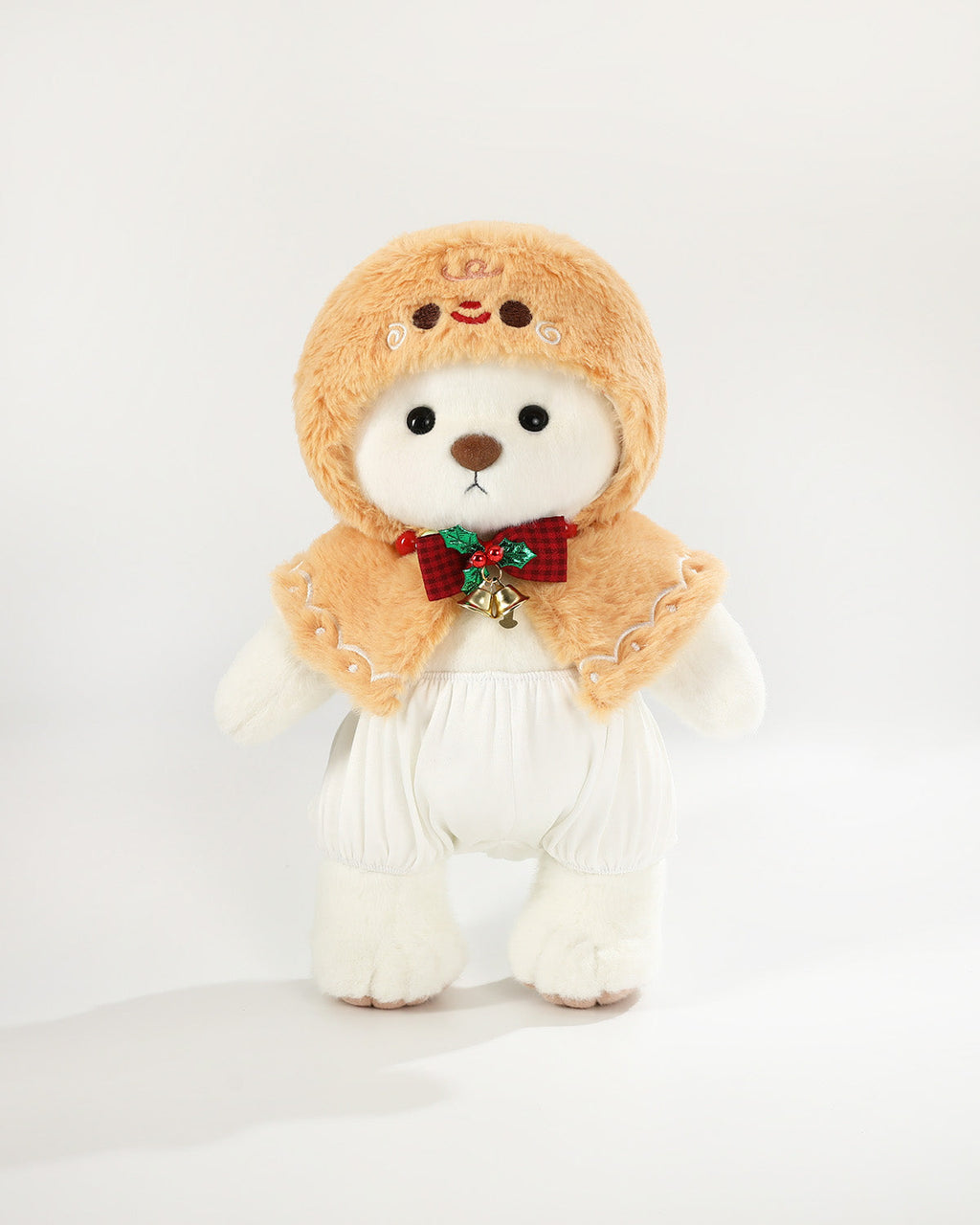 Teddy Bear & Christmas Gingerbread Man Cape - 12 Inch