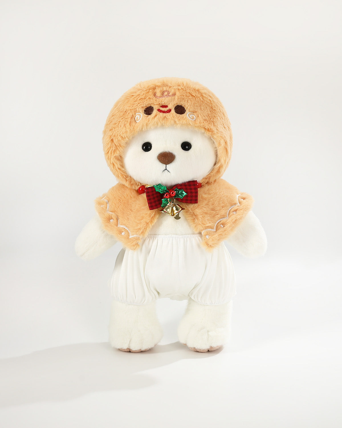 Teddy Bear & Christmas Gingerbread Man Cape - 12 Inch