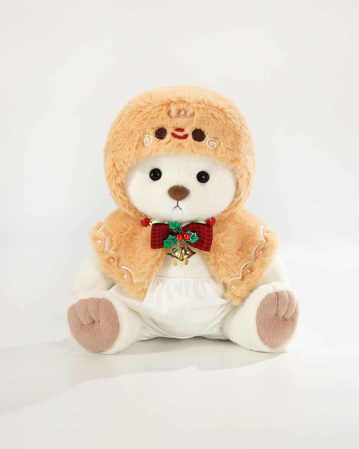 Teddy Bear & Christmas Gingerbread Man Cape - 12 Inch
