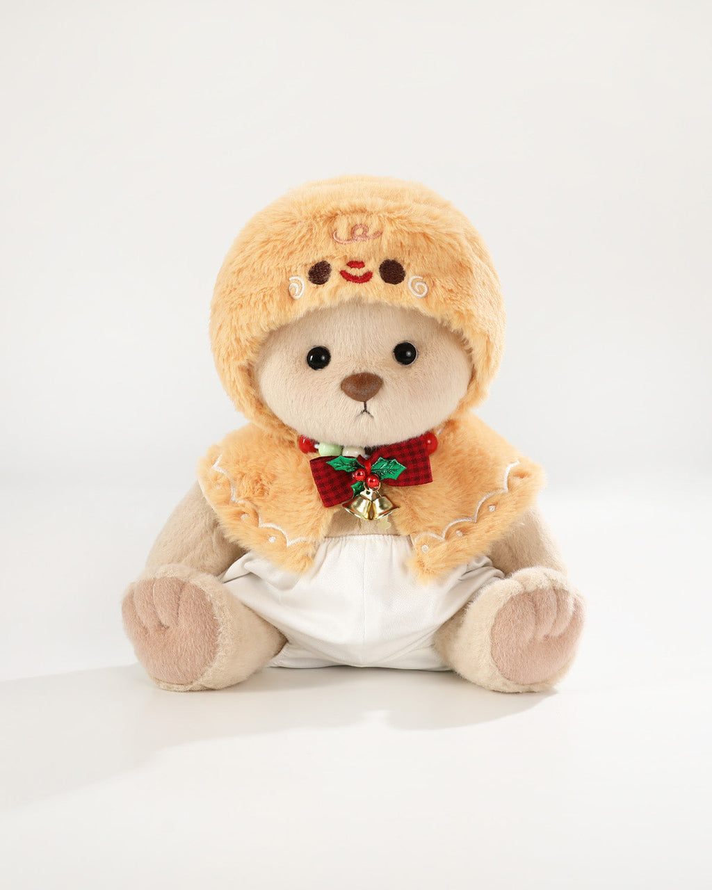 Teddy Bear & Christmas Gingerbread Man Cape - 12 Inch