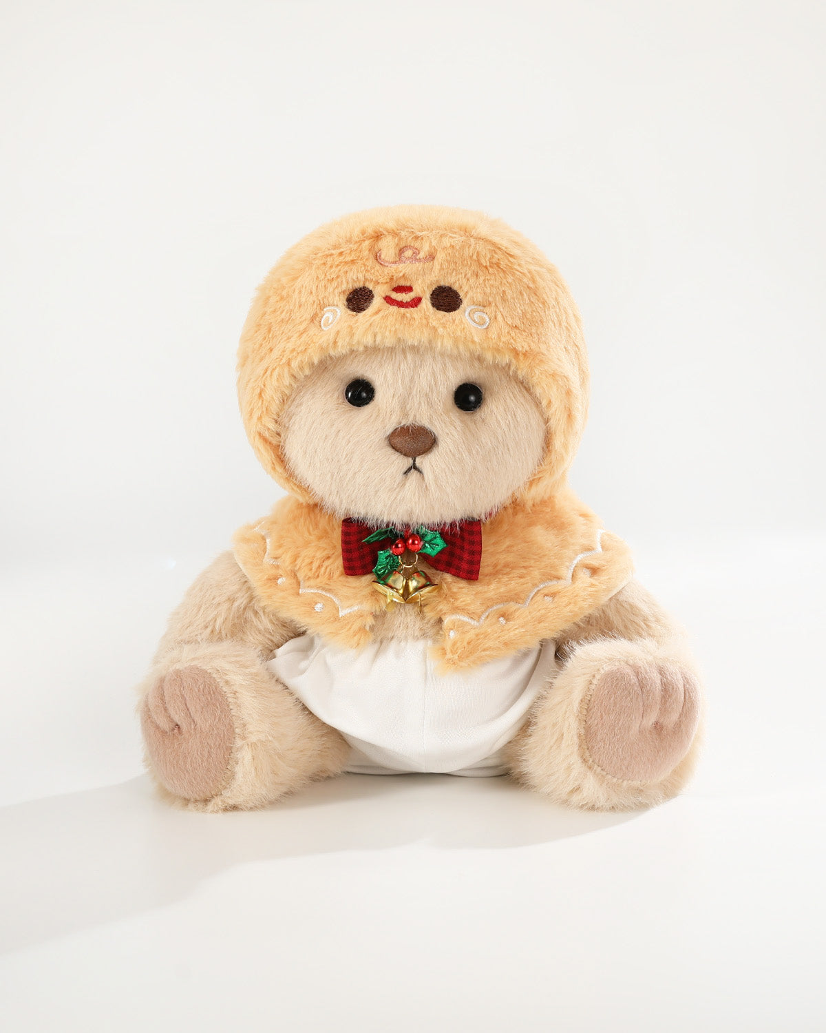 Teddy Bear & Christmas Gingerbread Man Cape - 12 Inch