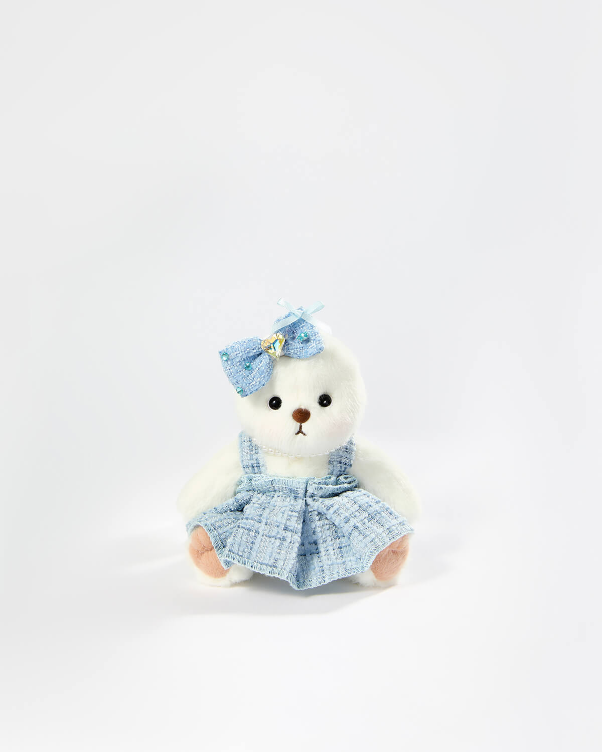 Teddy Bear & Blue Elegant Dress Set - 6 Inches