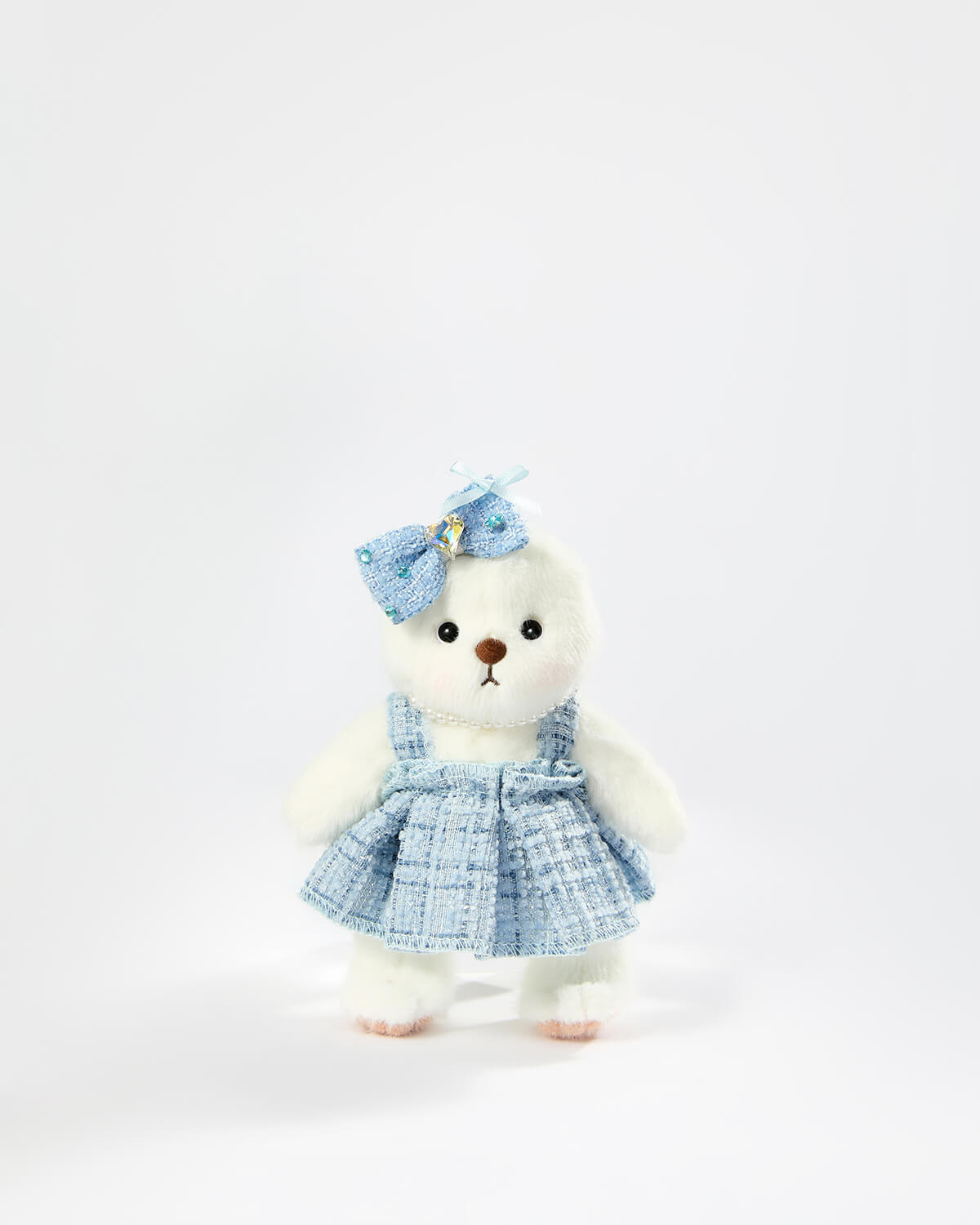 Teddy Bear & Blue Elegant Dress Set - 6 Inches