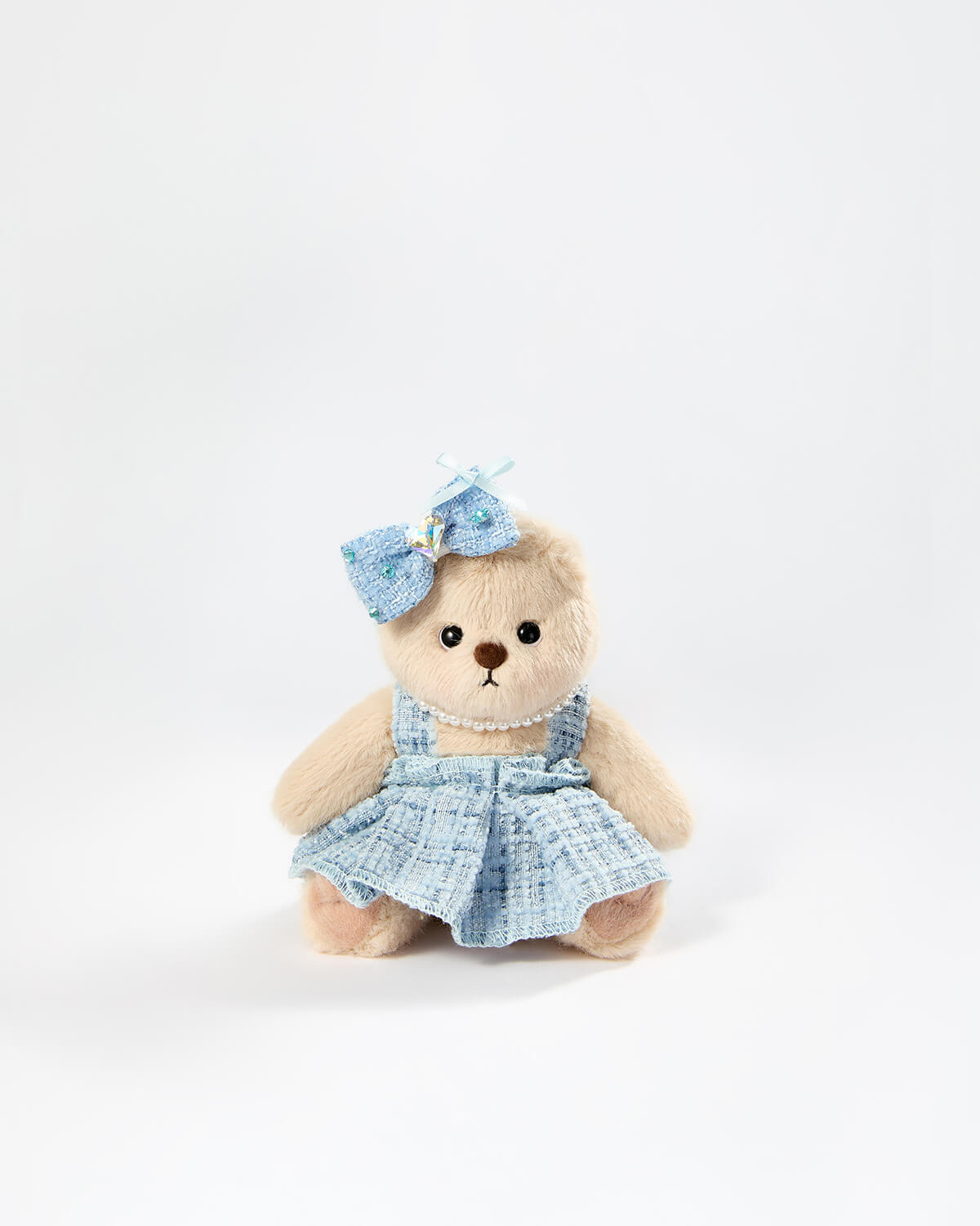 Teddy Bear & Blue Elegant Dress Set - 6 Inches