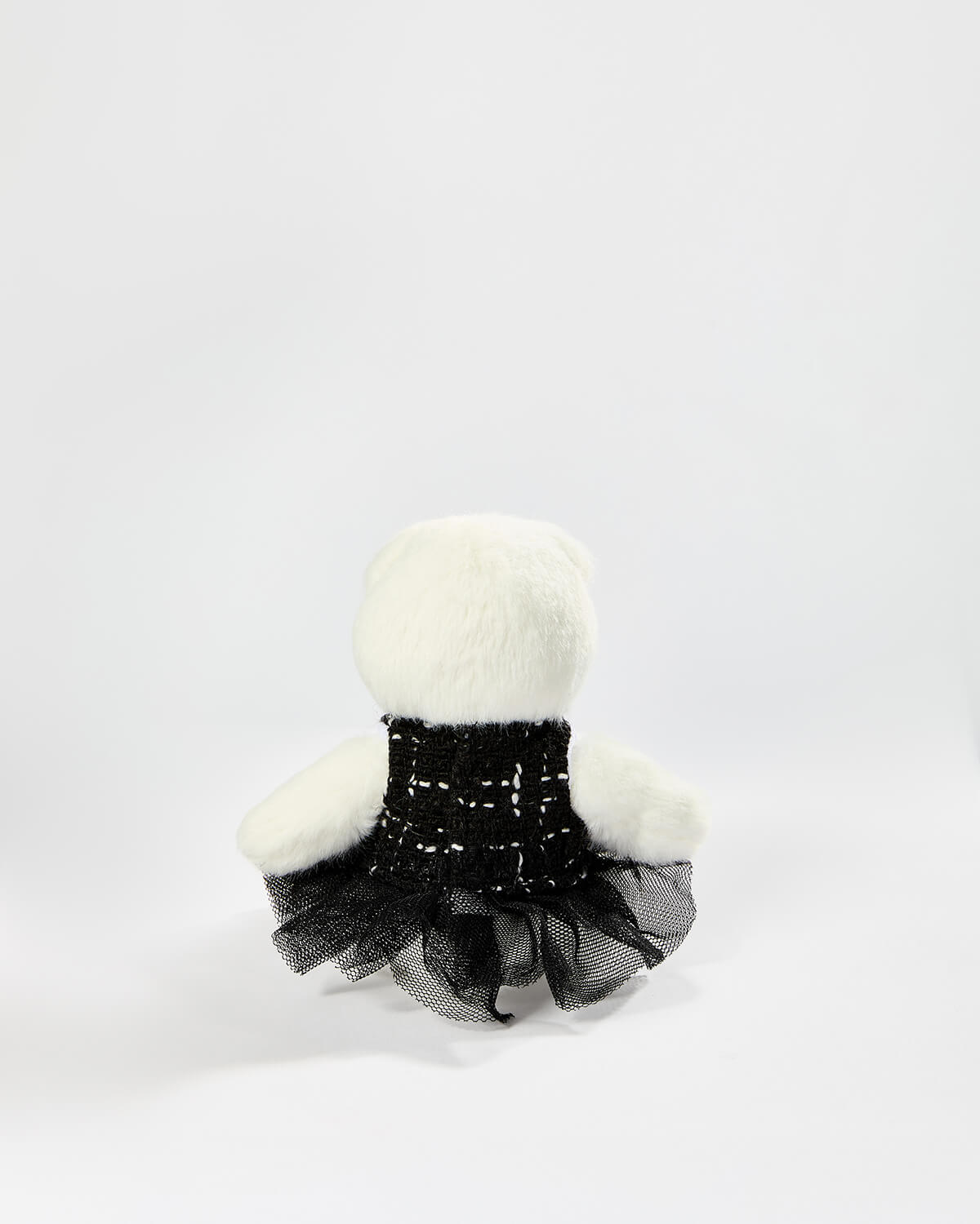 Teddy Bear & Black Gauze Dress Set - 6 Inches