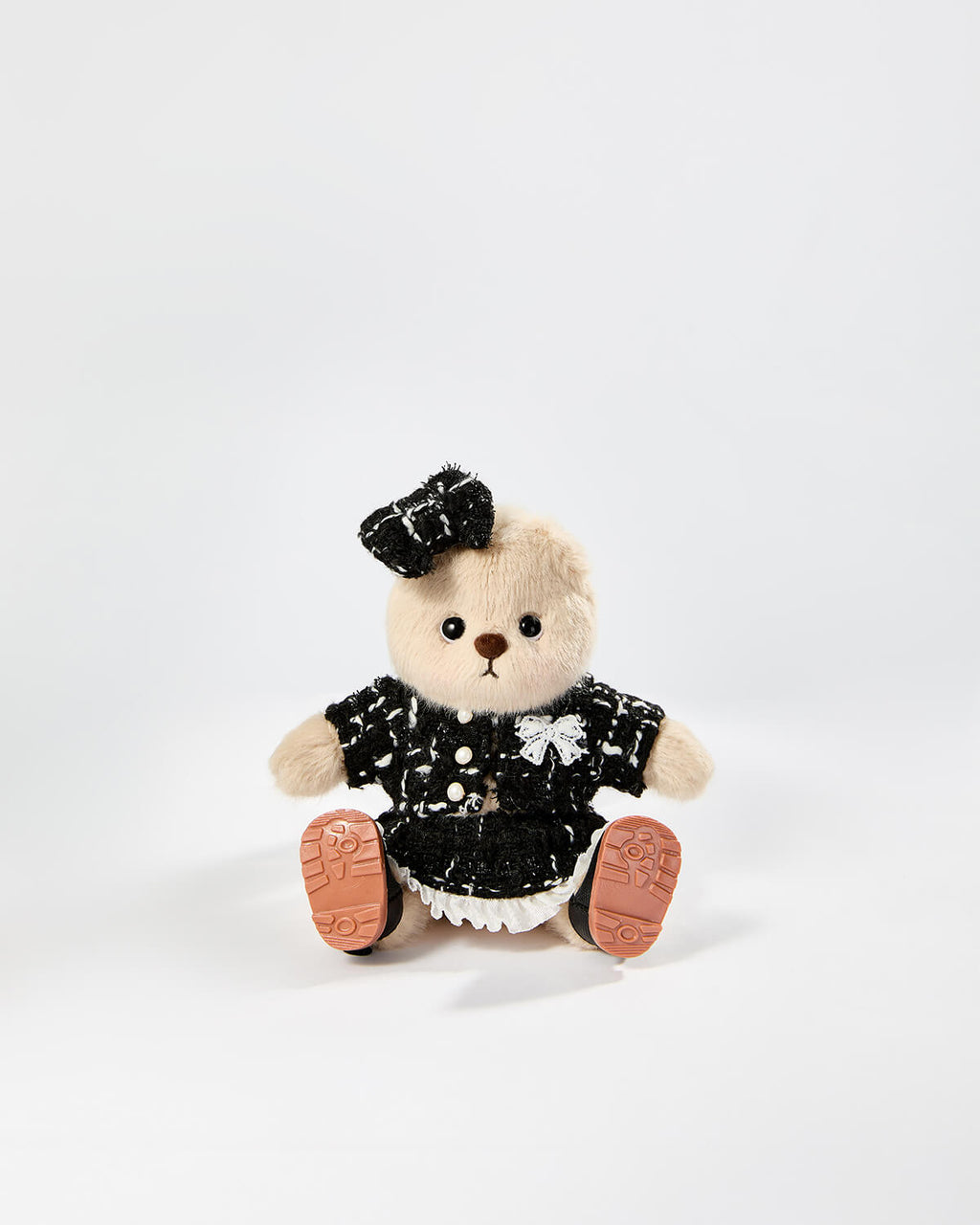 Teddy Bear & Black Elegant Dress Set - 6 Inches