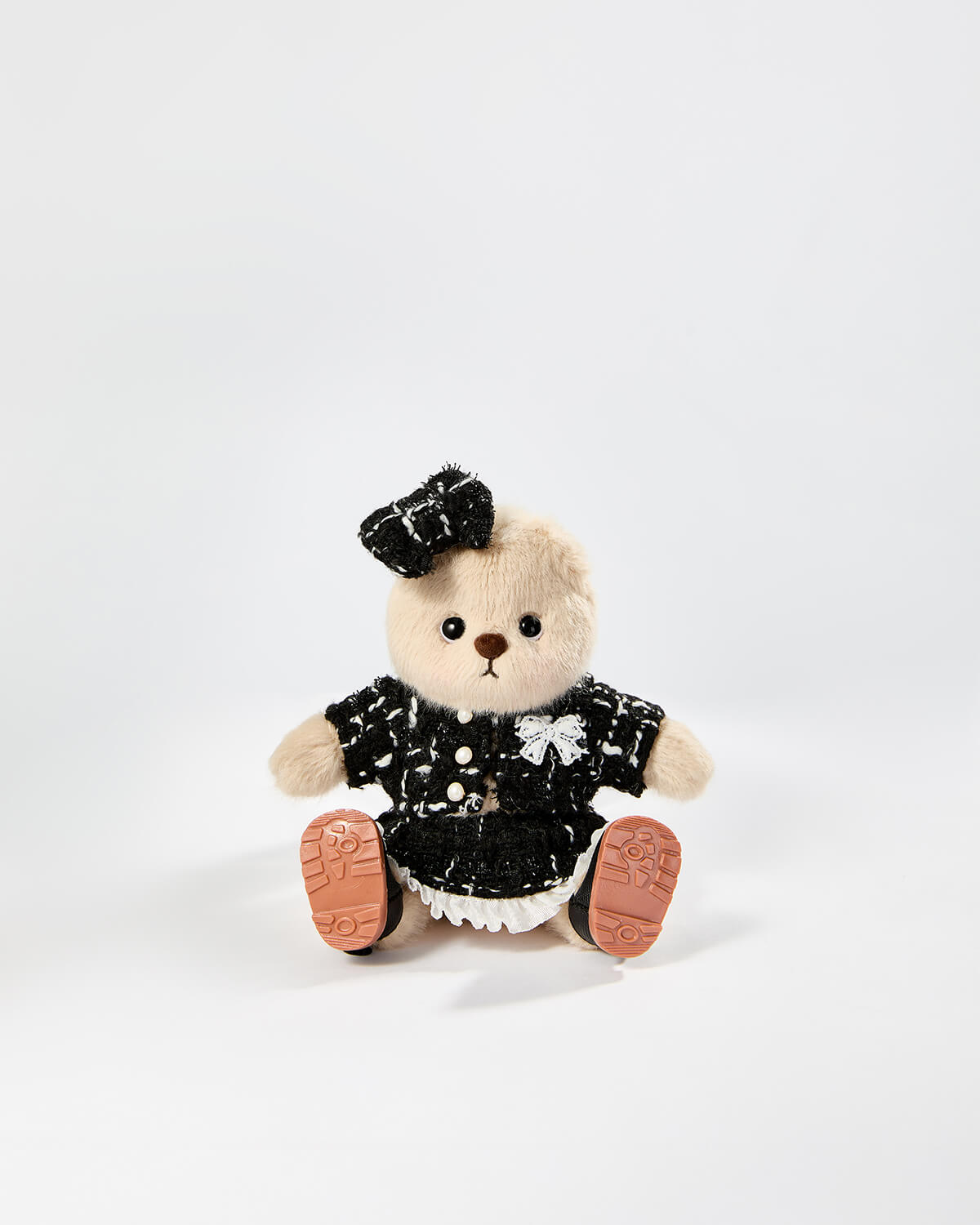 Teddy Bear & Black Elegant Dress Set - 6 Inches