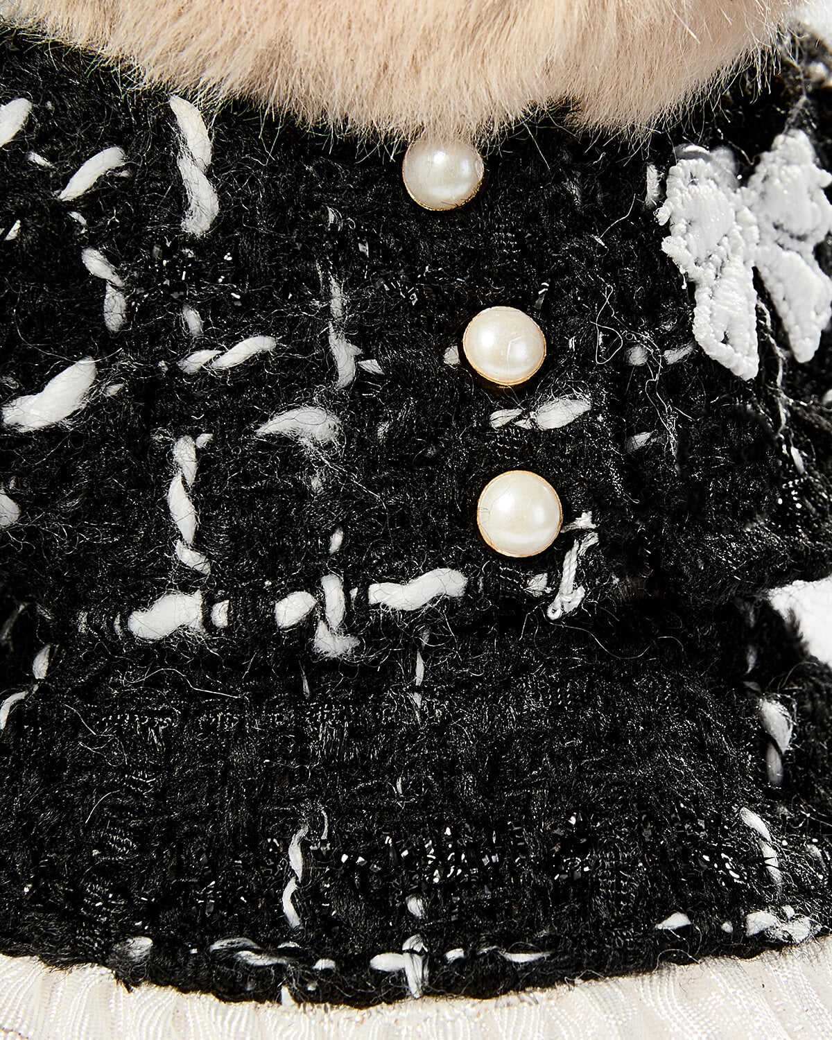 Teddy Bear & Black Elegant Dress Set - 6 Inches