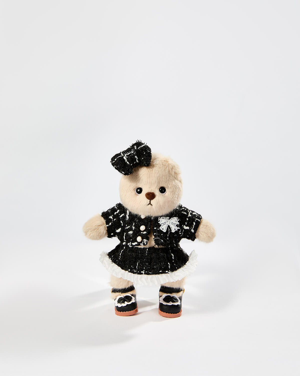 Teddy Bear & Black Elegant Dress Set - 6 Inches