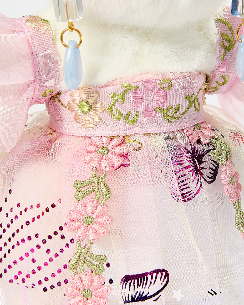 Teddy Bear & Butterfly Dream Flower Hanfu - 6 Inches