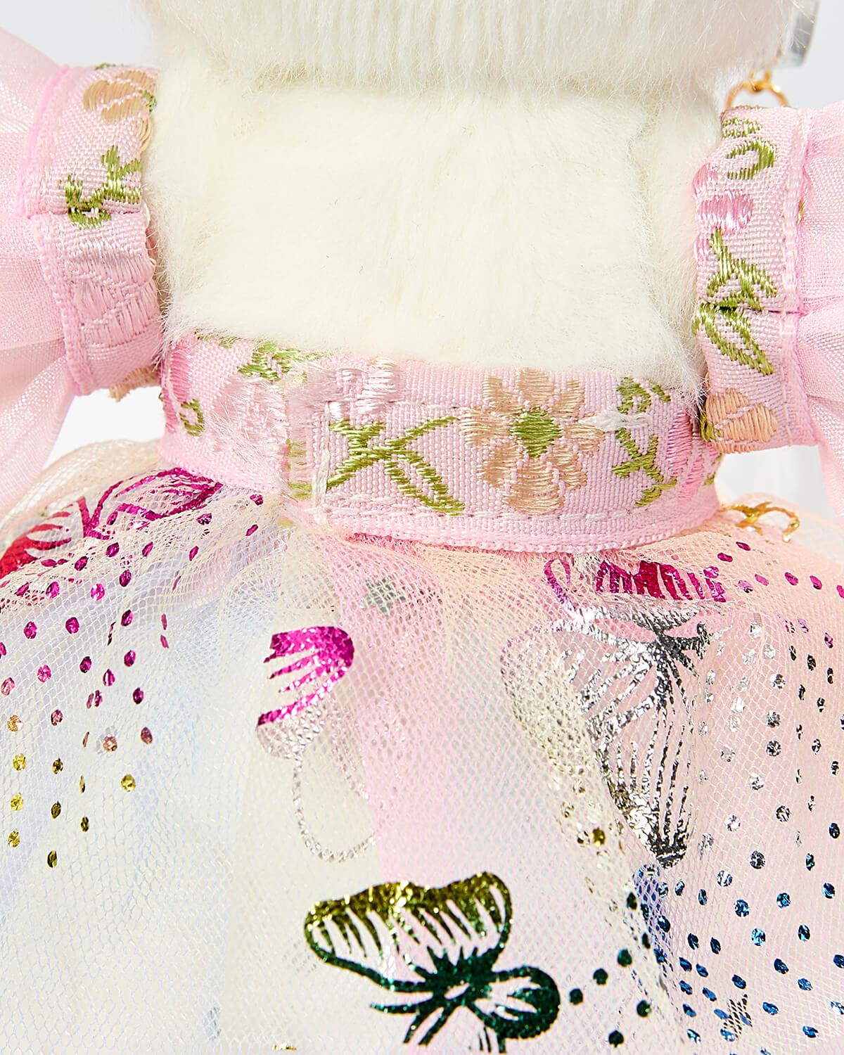 Teddy Bear & Butterfly Dream Flower Hanfu - 6 Inches